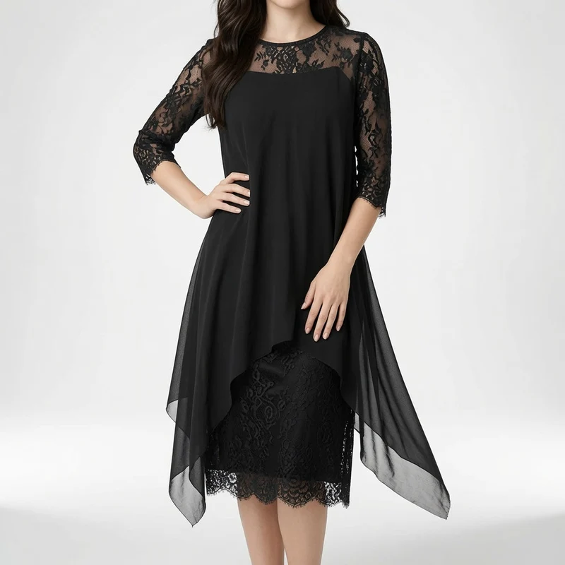 Évangéline™ — Robe dentelle fluide élégance intemporelle
